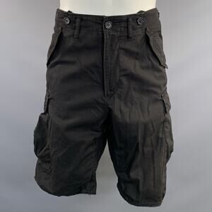 VISVIM Size M Black Cotton Cargo Pockets Shorts